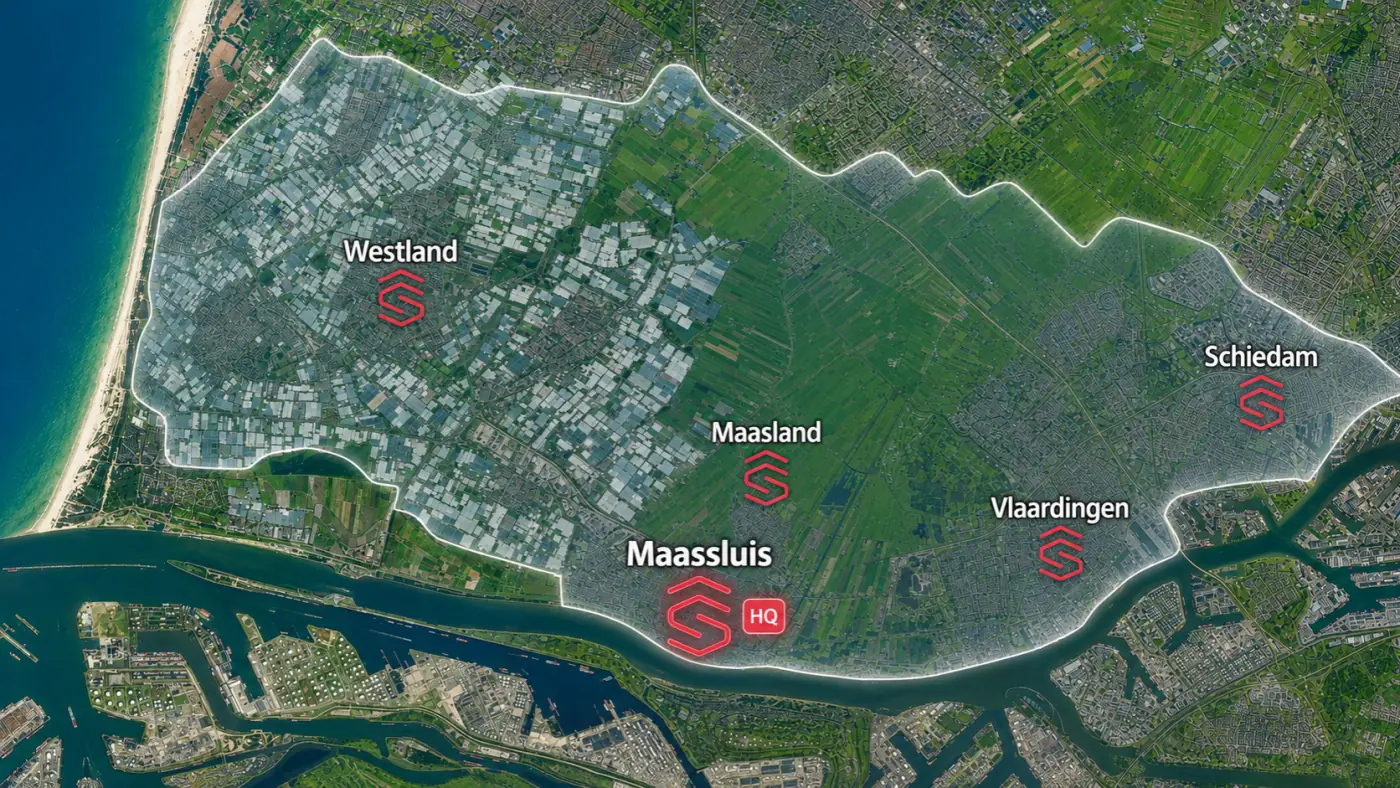 Werkgebied Spaland NVM Makelaars, Maassluis en omgeving